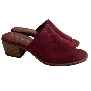 Koolaburra By Ugg W 7 Raychel Leather Sandals Maroon casual minimal
